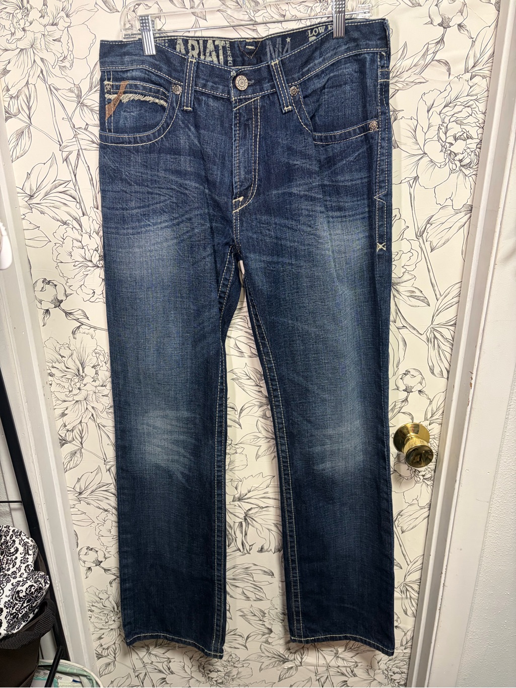 Ariat Men's 33/36 Dark Indigo Straight Jeans